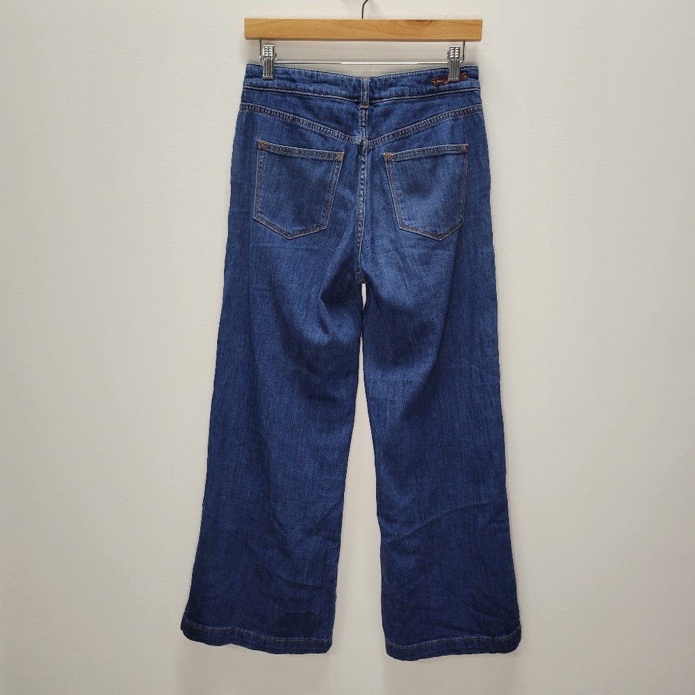 Anthropologie Pilcro and the Letterpress Wide Leg Crop Button Up Ankle Jeans 26 - Picture 10 of 15
